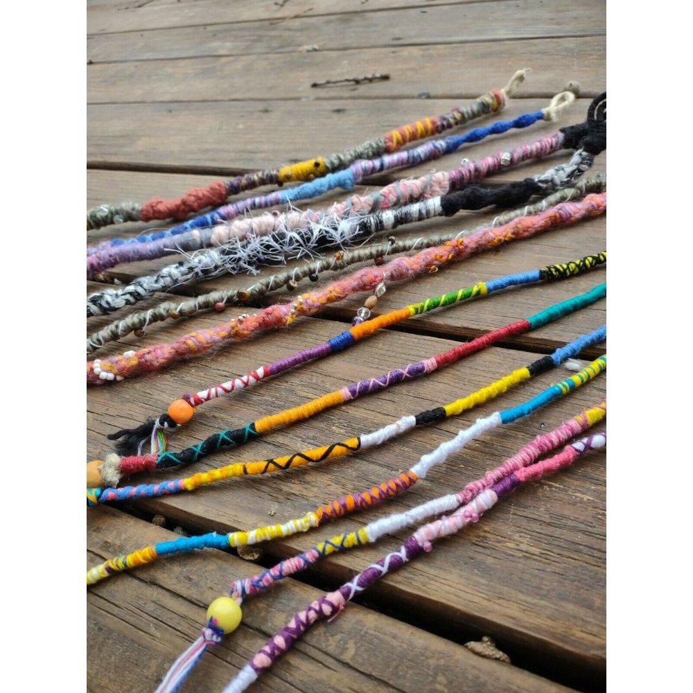 Handmade hippie boho Hair Wrap Dread Extension Detachable Or Braid In